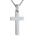 Amazon Hot Sale Polished Titanium Steel Stainless Steel Jewelry Cross Black Silver Jewelry Pendant Necklace